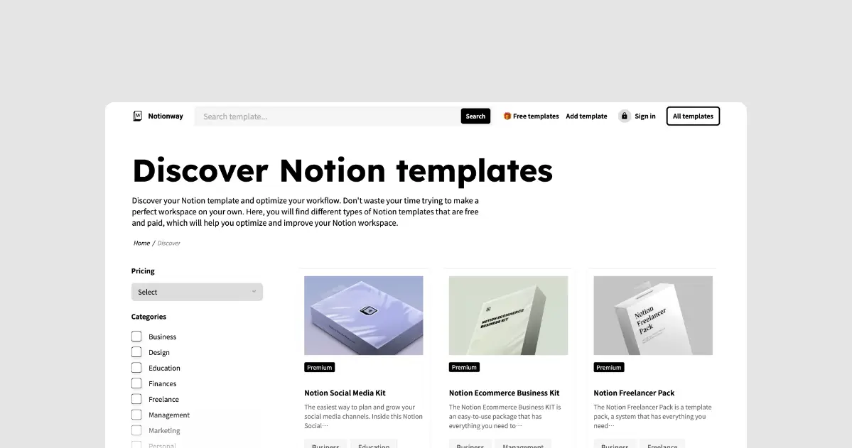 Notionway product image