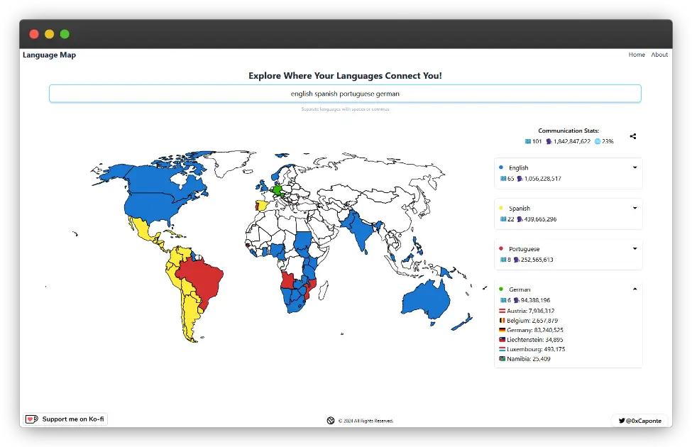 Language Map product image