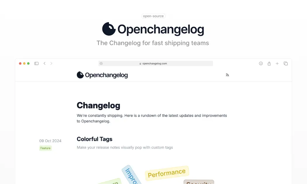 Openchangelog product image
