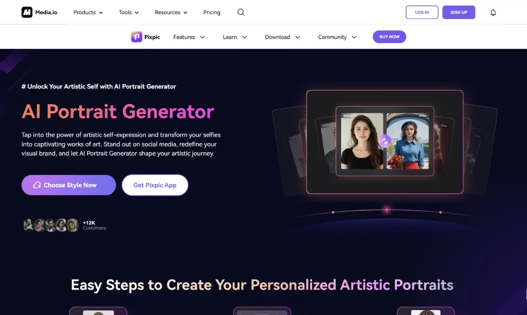 Media.io AI Portrait Generator product image