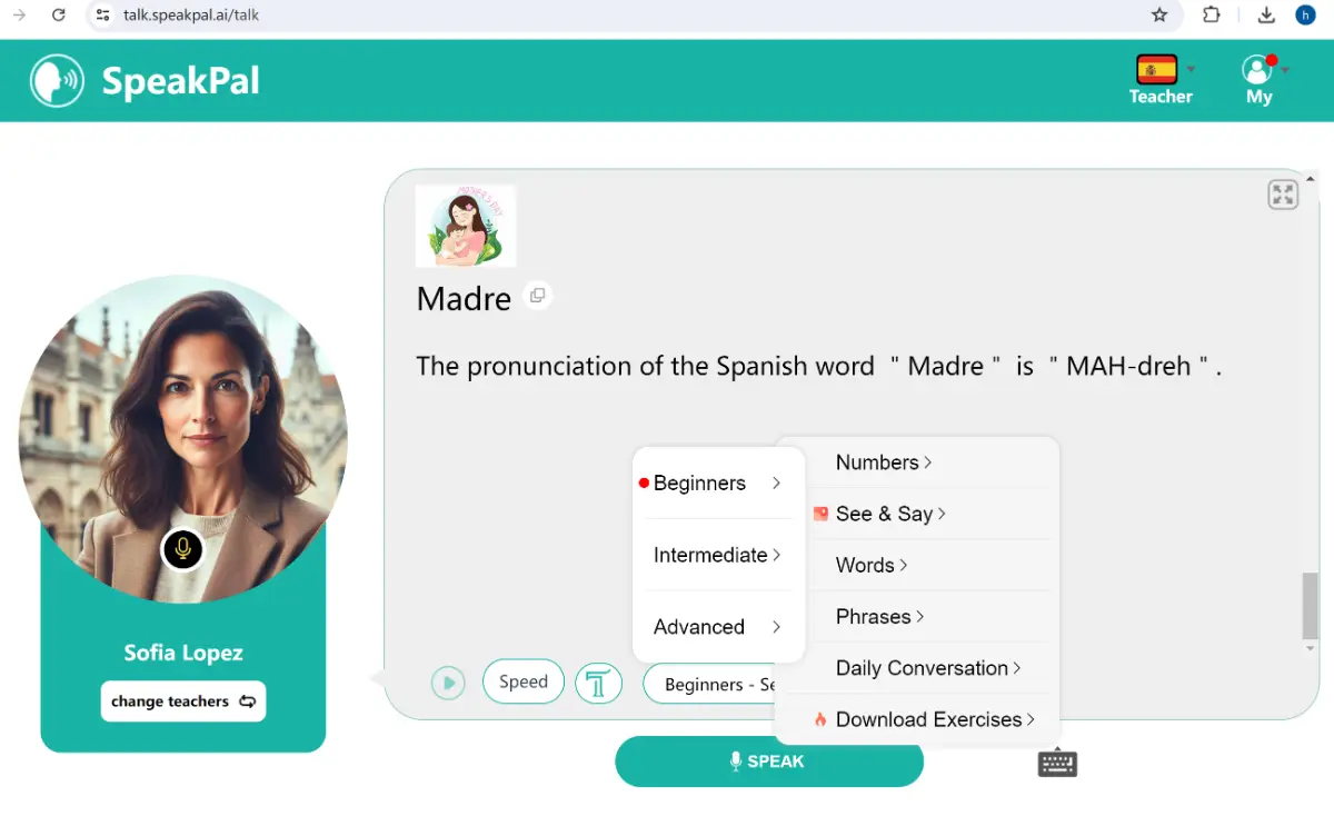 AI language learning program -Speakpal image number 01