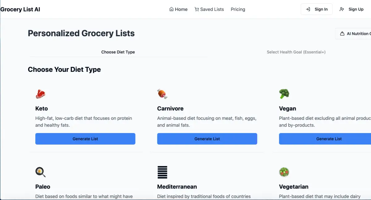 Grocery List AI image number 01
