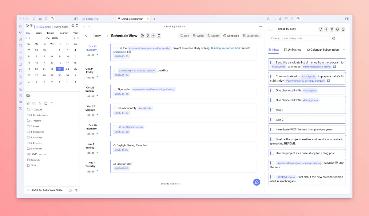LifeOS for Obsidian image number 11