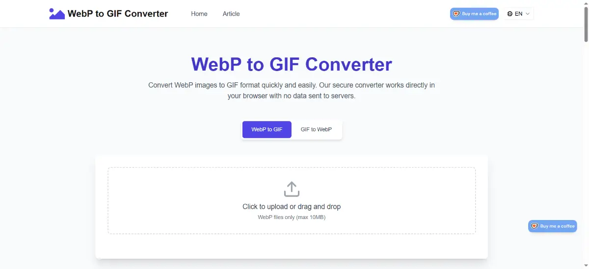 WebP to GIF Converter product image