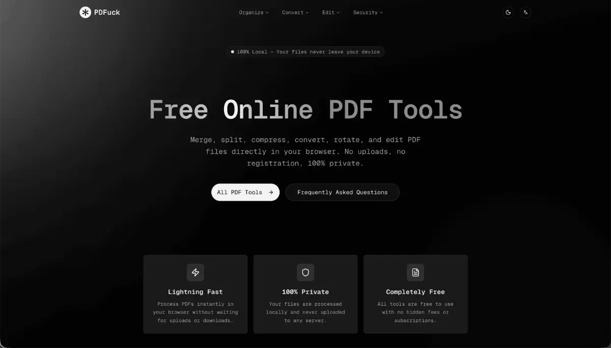 PDFuck - Free Online PDF Tools product image
