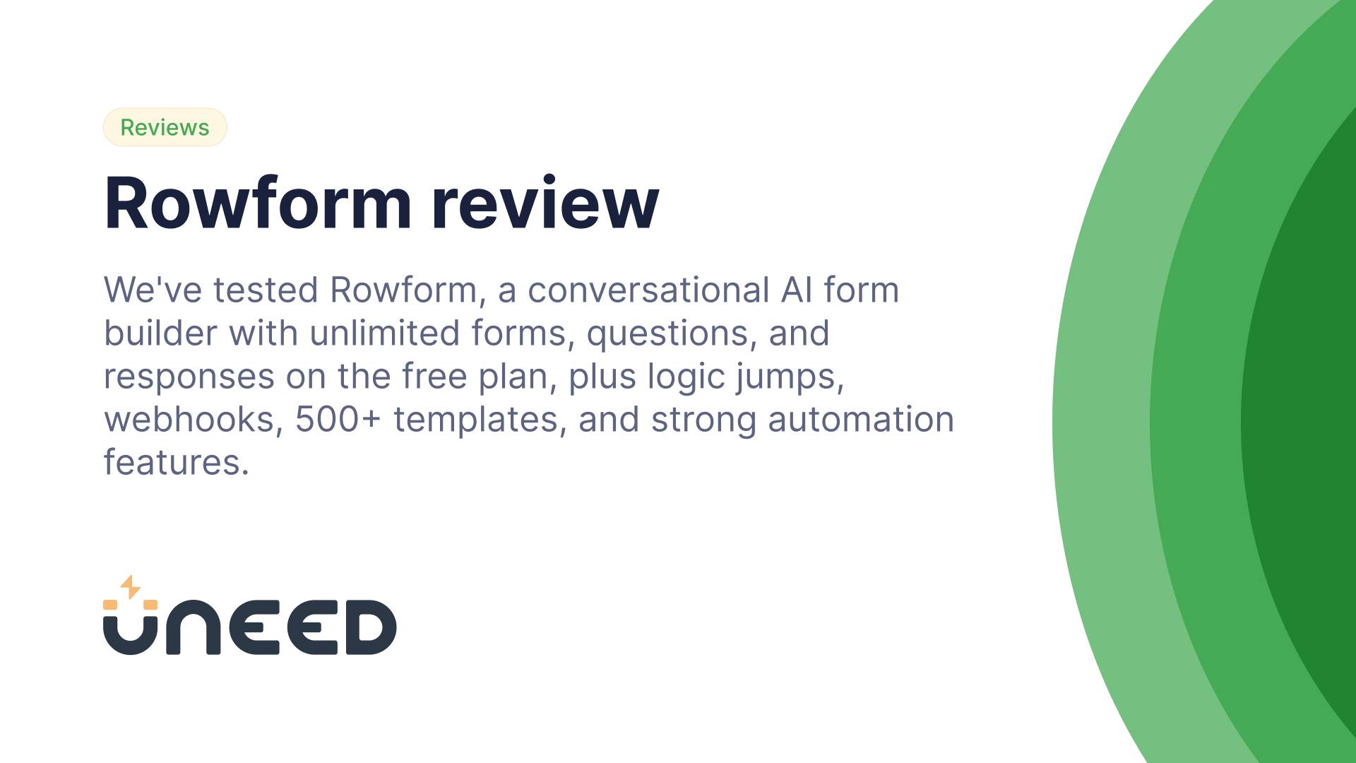 Rowform Review - Free Typeform Alternative